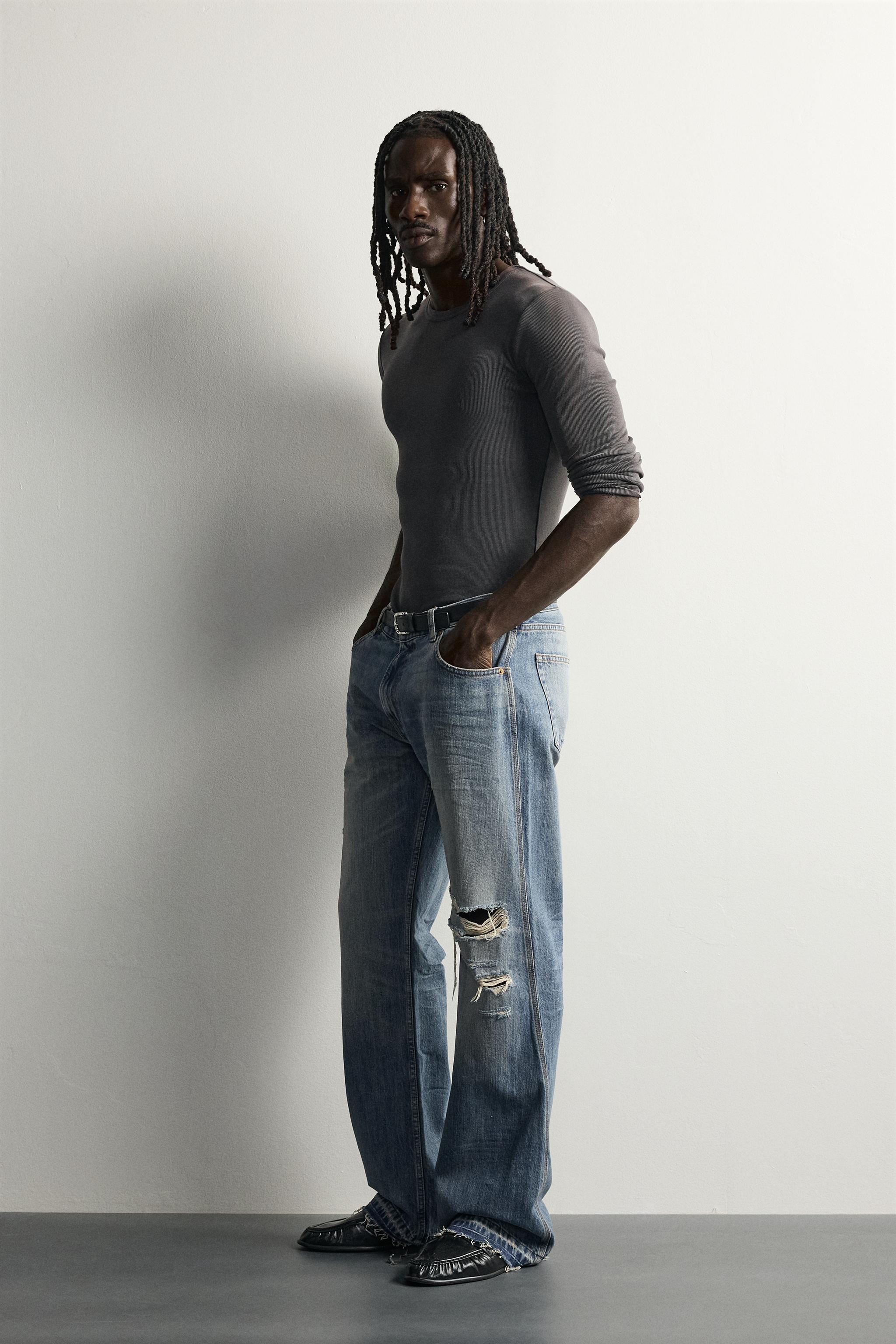 JEAN BOOTCUT TAILLE BASSE DÉCHIRÉ